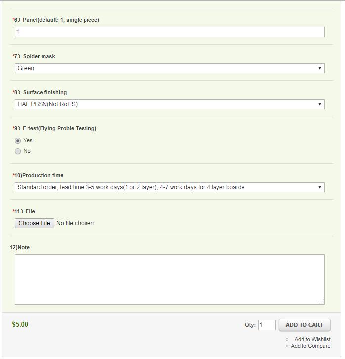 Order step 1